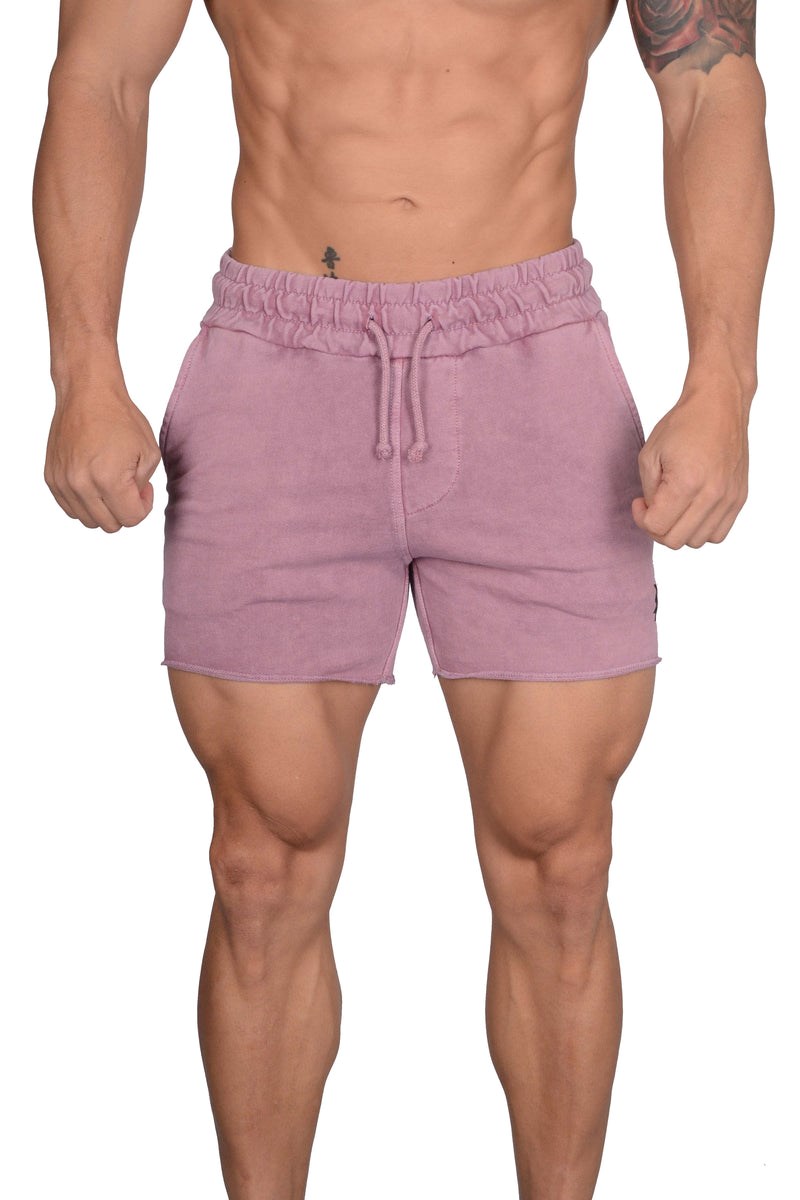 YoungLA 102 Bodybuilding French Terry Shorts Růžové | JDBT19238