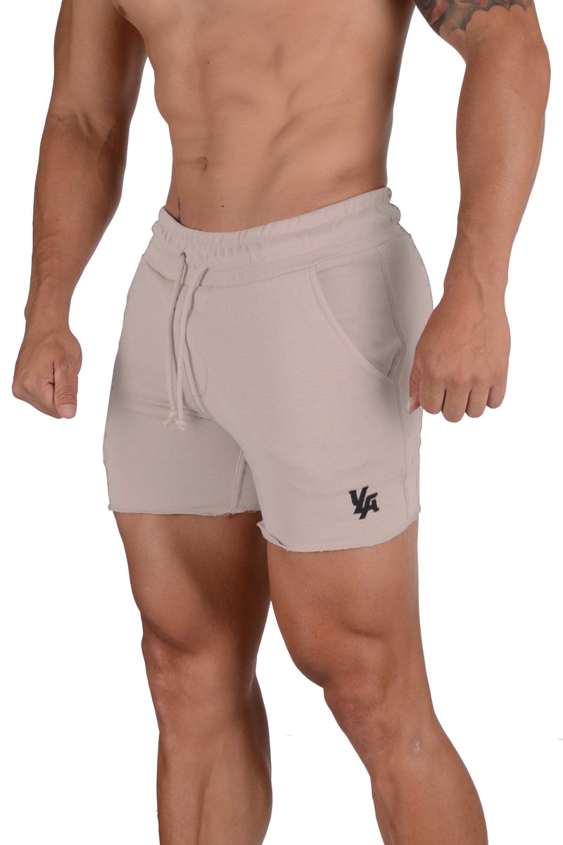 YoungLA 102 Bodybuilding French Terry Shorts Mushroom | JWKY62957