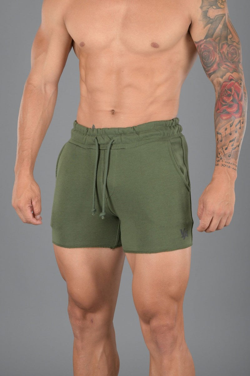 YoungLA 102 Bodybuilding French Terry Shorts Zelene | MLSG46578