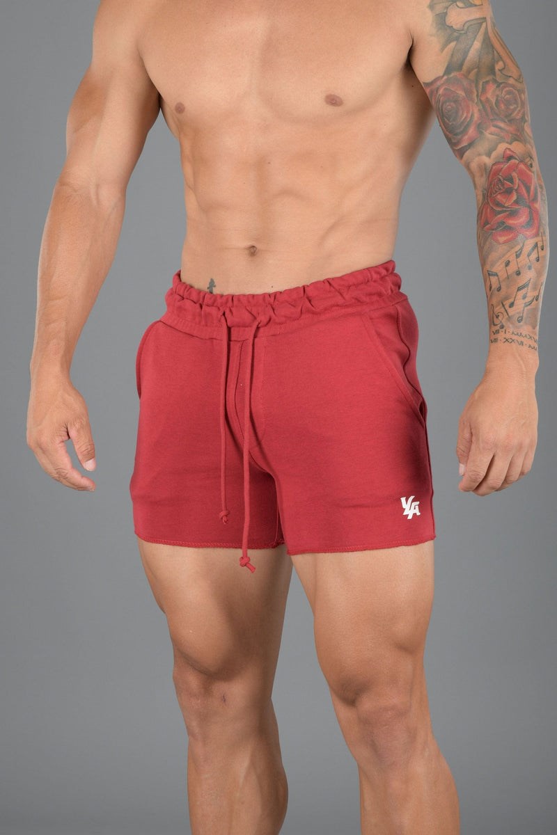 YoungLA 102 Bodybuilding French Terry Shorts Červené | VUQX70524