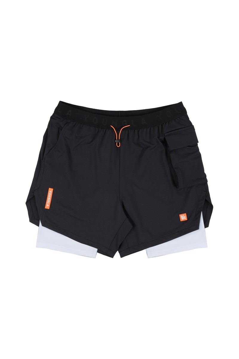 YoungLA 121 Performance Line Compression Shorts Černé | JLTN28539