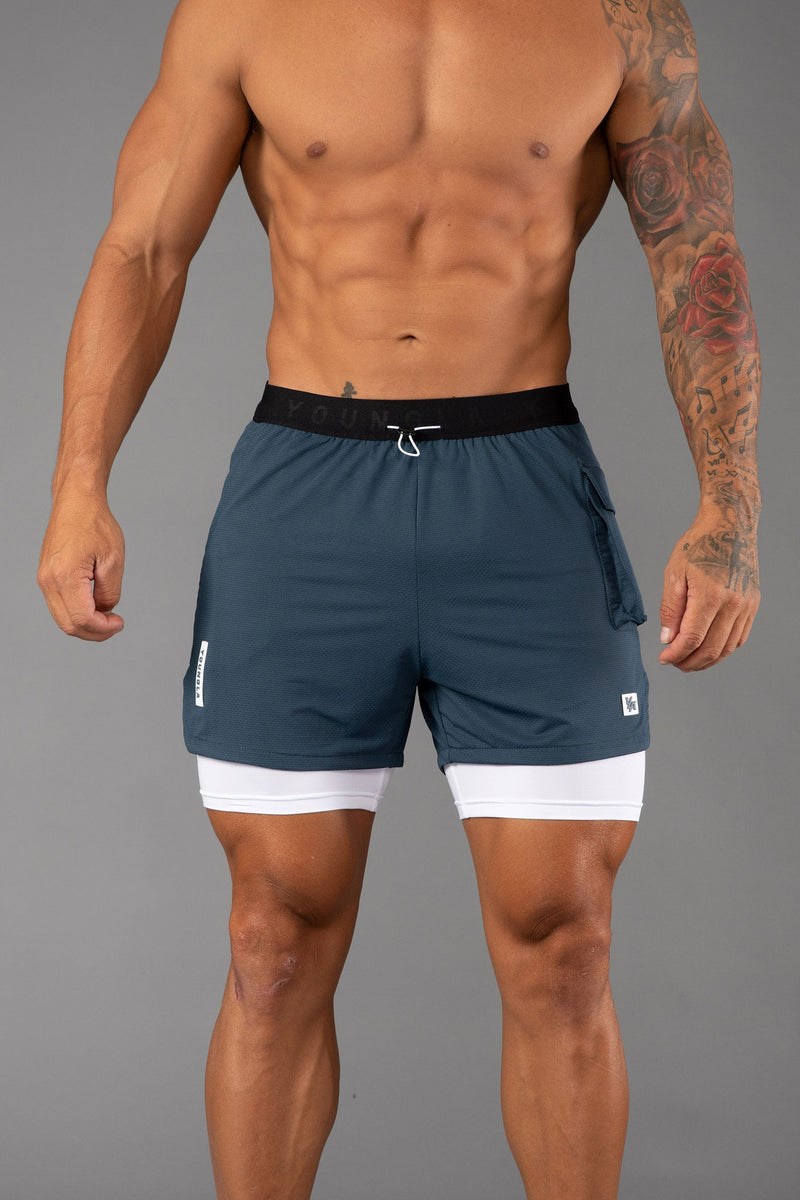 YoungLA 121 Performance Line Compression Shorts Blankyt | KXVG38492