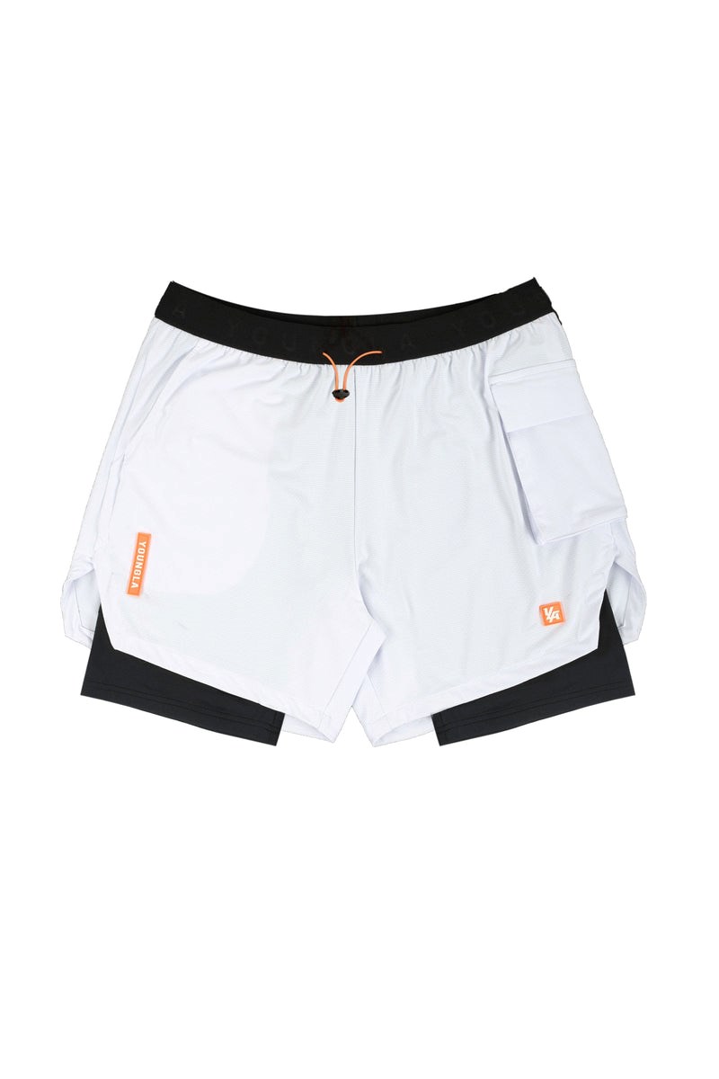 YoungLA 121 Performance Line Compression Shorts Bílé | PNOK24913