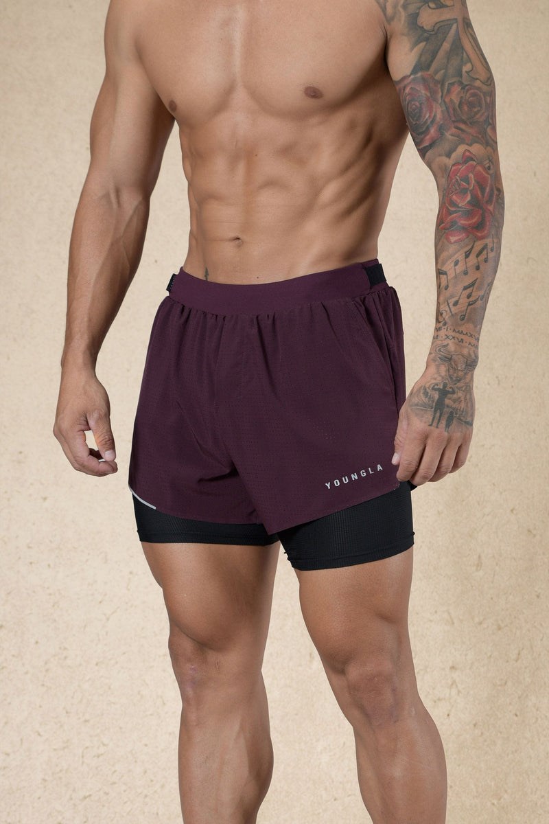 YoungLA 124 - 6am Compression Shorts Plum | COWB80934