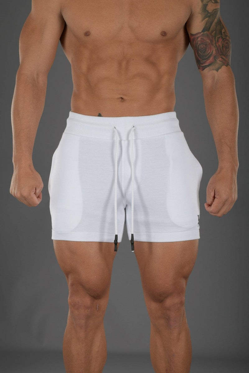 YoungLA 126 Interlock Shorts Bílé | JALM43905