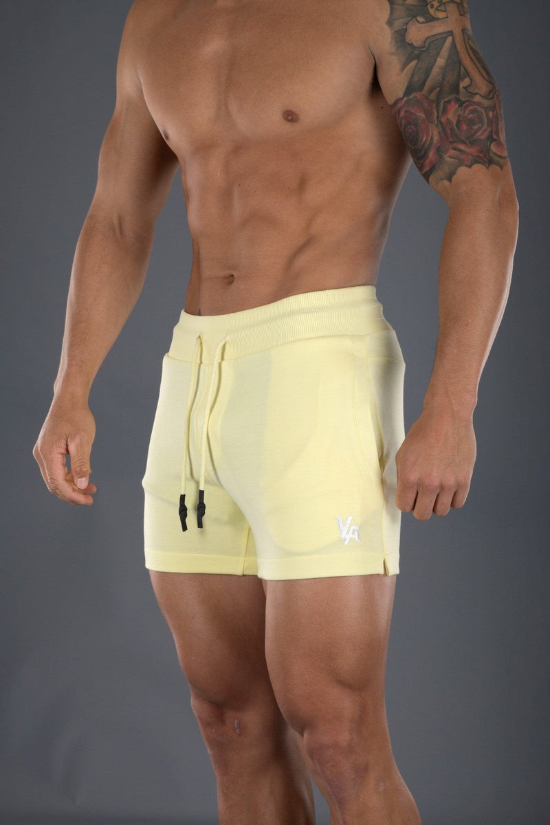 YoungLA 126 Interlock Shorts Žluté | YSMV71304