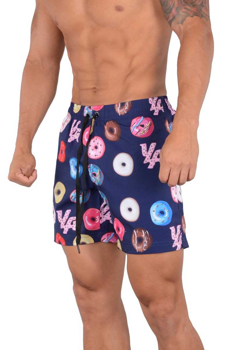 YoungLA 128 Abstract Swim Shorts \'22 Donut | LWER37810