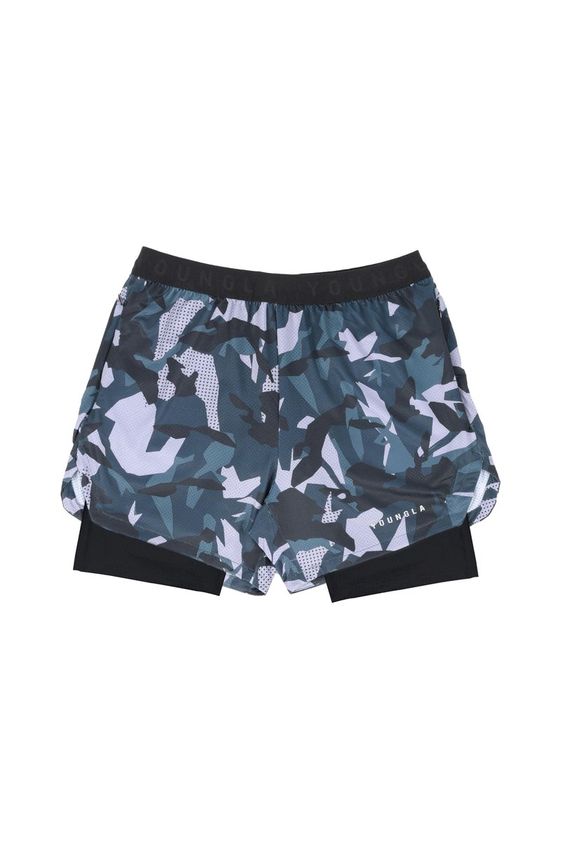 YoungLA 138 Trilogy Camo Compression Shorts Maskáčové | ODEP60385