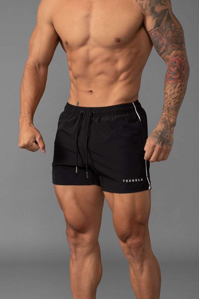 YoungLA 143 Krátké Krátké Swim Shorts Černé | NBHK06142