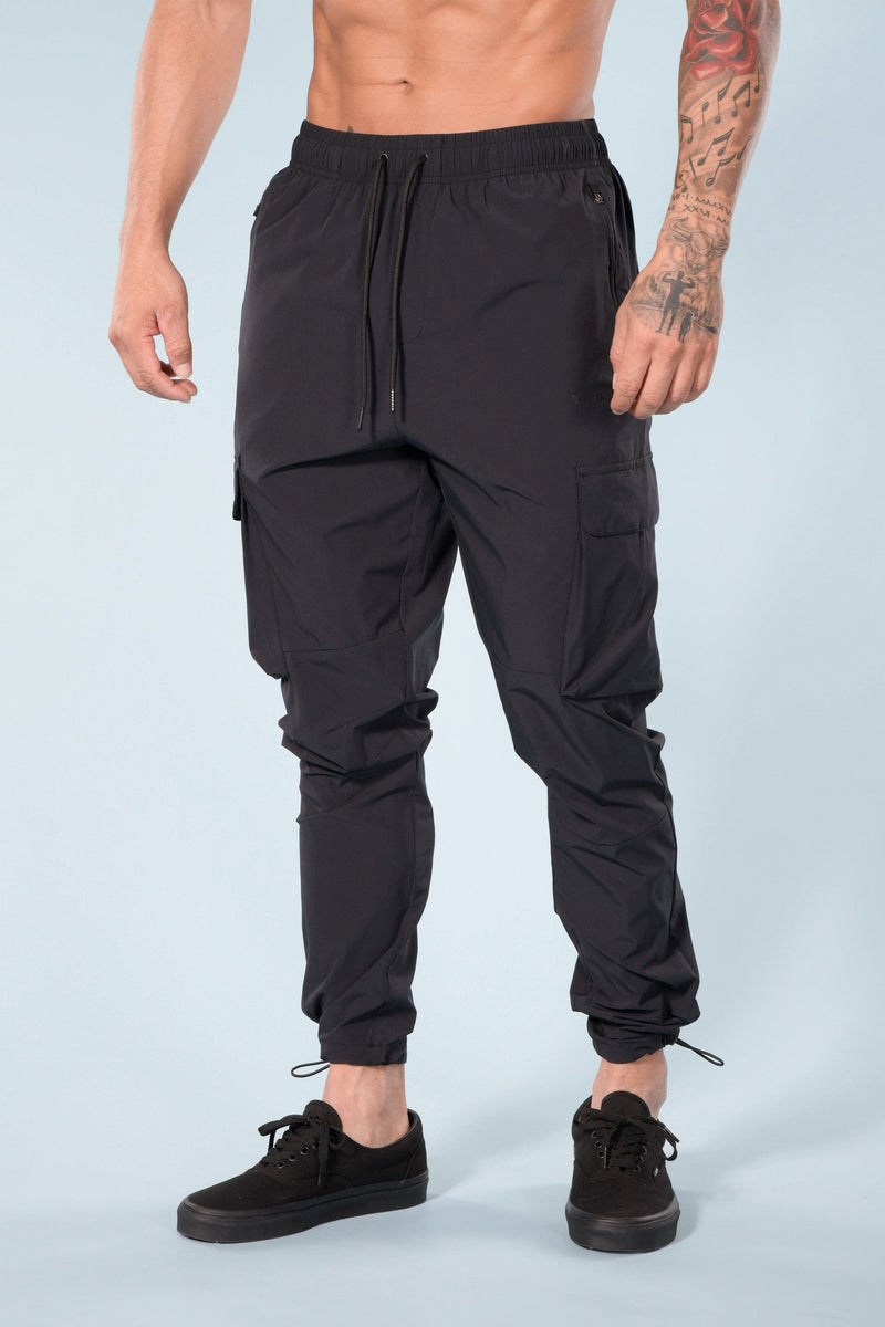 YoungLA 218 Travel Cargo Joggers Černé | ZQKX48637