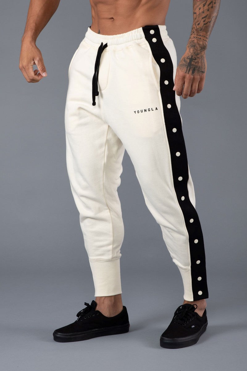 YoungLA 235 - 90s Tear Away Joggers Off-White | ZIHM75034