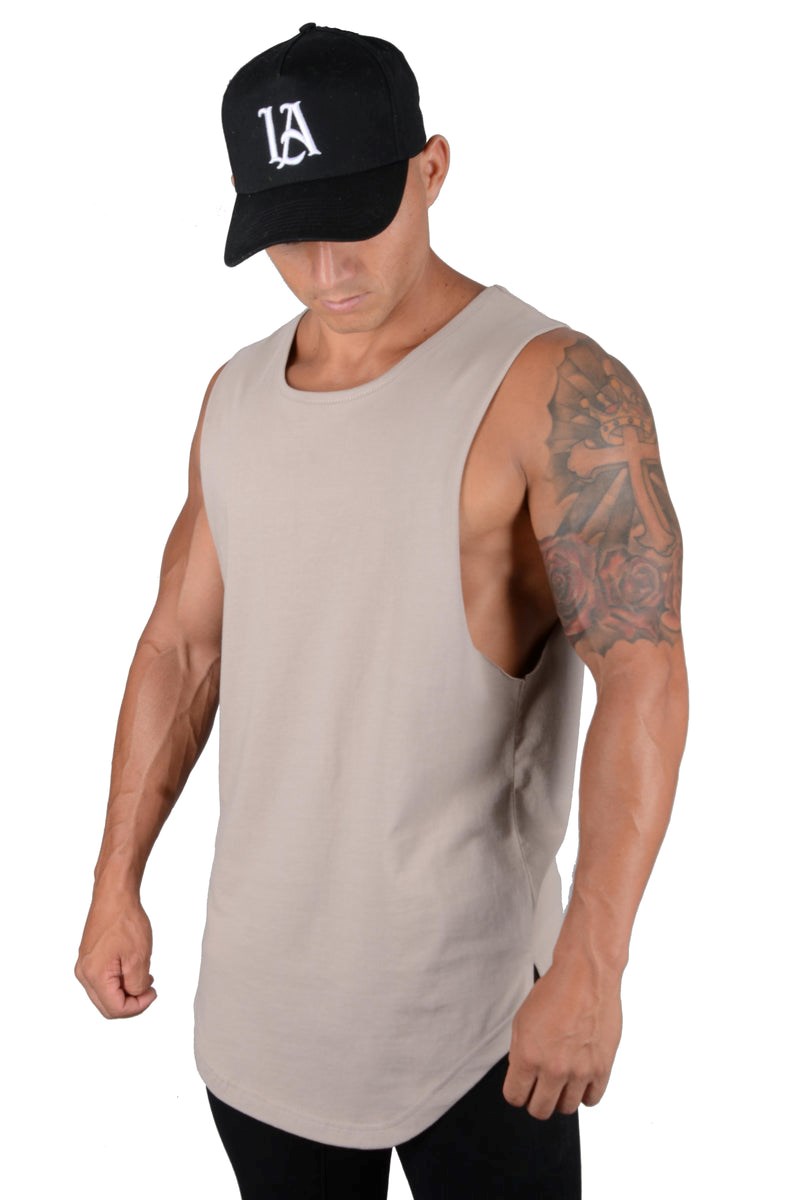 YoungLA 308 Muscle Tanks Sand | TENG34296