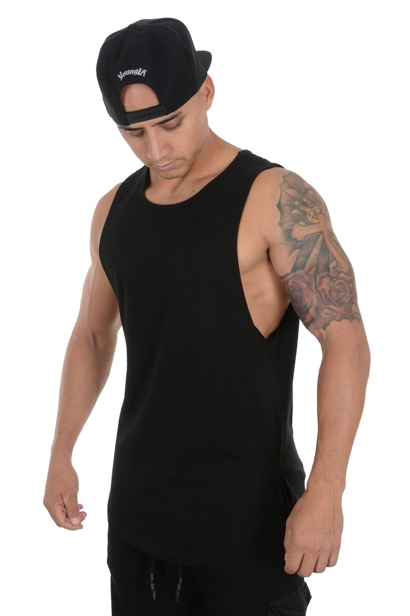 YoungLA 308 Muscle Tanks Černé | VXNI06475