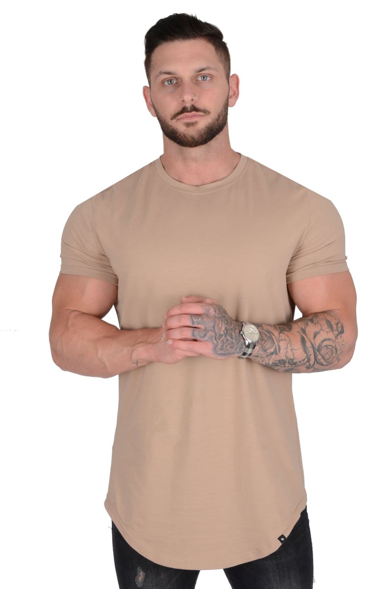 YoungLA 402 Perfect Tee - Scallop Bottom Béžový | NGUS18543