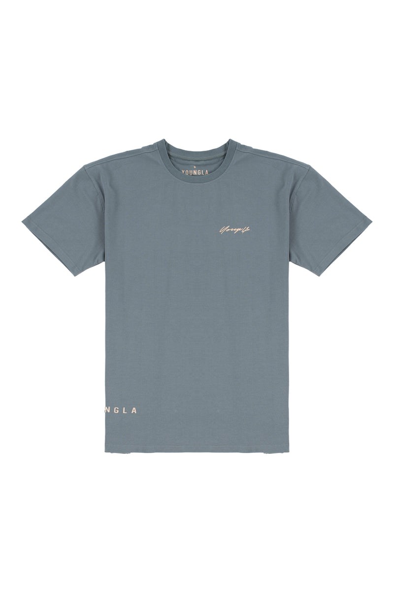 YoungLA 414 Signature Tees Šedé Blankyt | EGLW61528