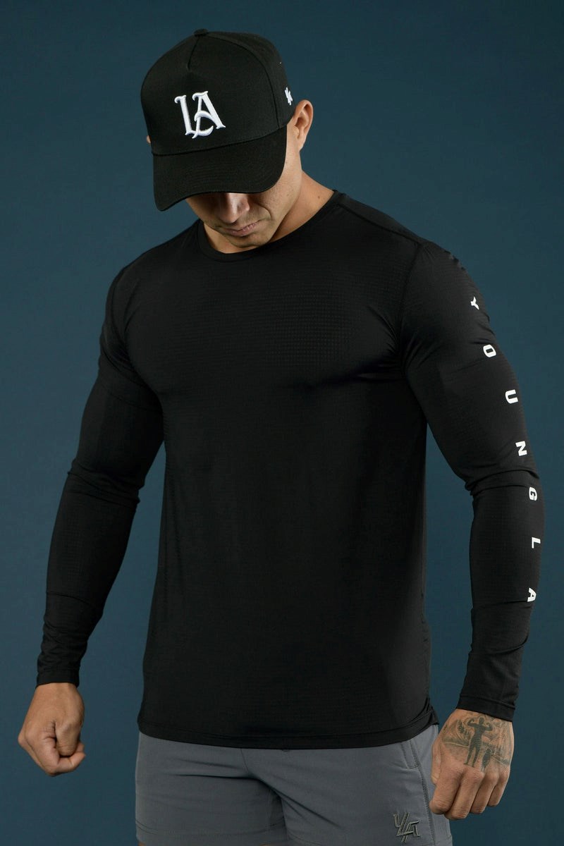 YoungLA 424 Zephyr Compression Long Sleeves Černé | TBMU10398