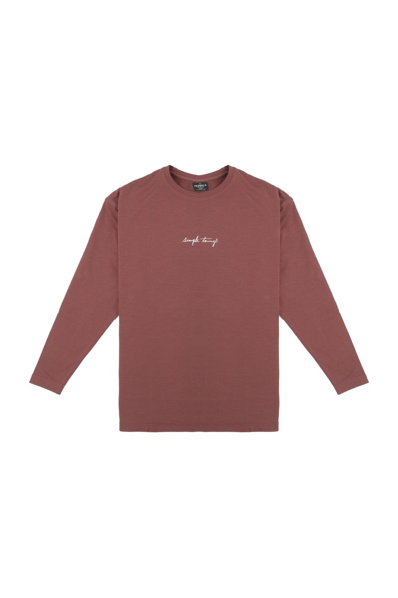 YoungLA 427 Simple Things Long Sleeve Shirt Hnědé | HFPS24719