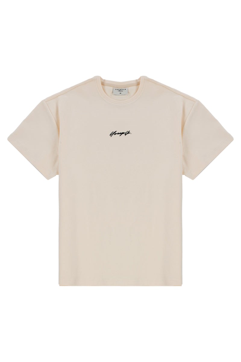 YoungLA 430 Oversized Cloud Foam Tee Off-White | VHZU10693