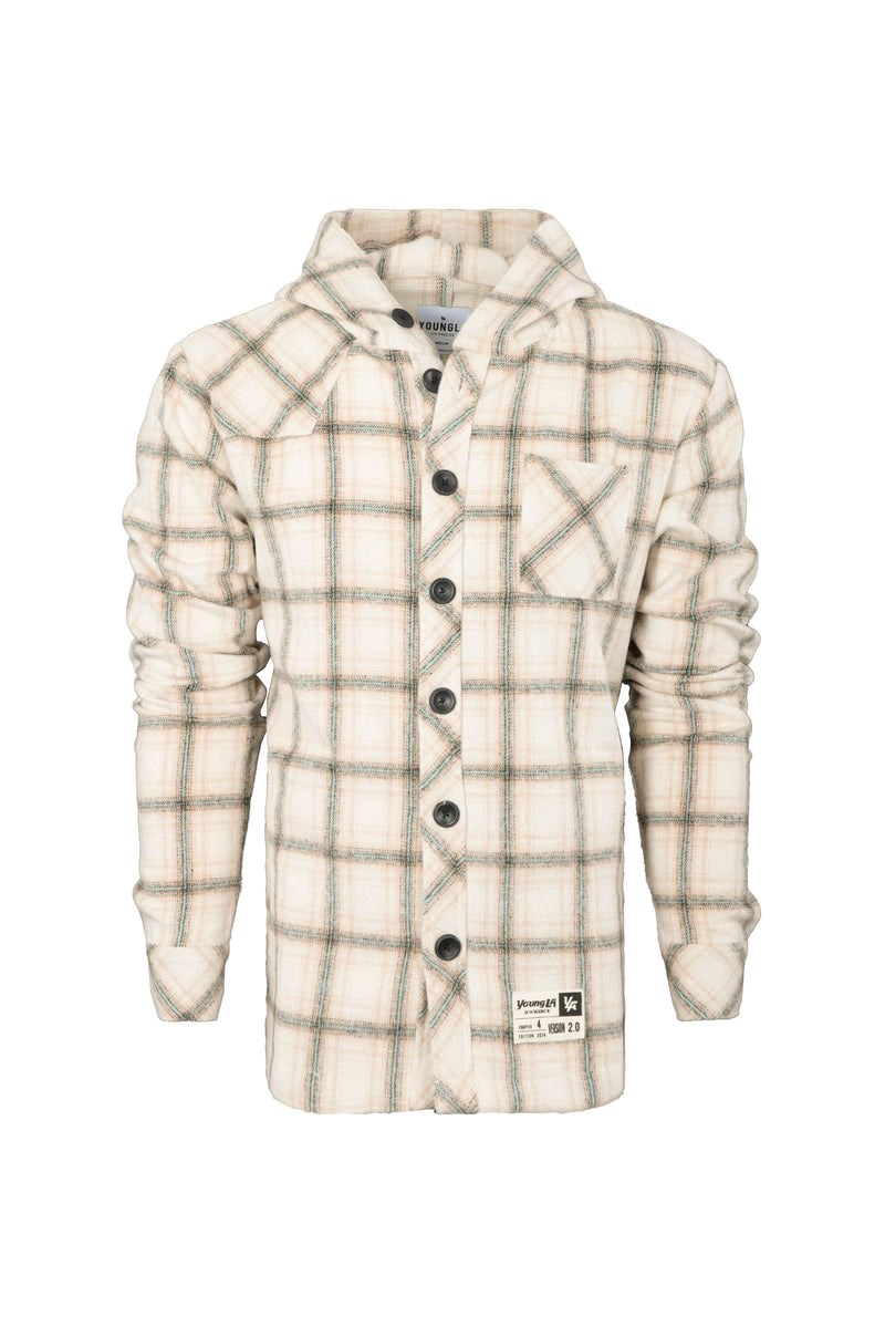 YoungLA 431 S Kapucí Flannels Mátově Zelená | YCZQ61275