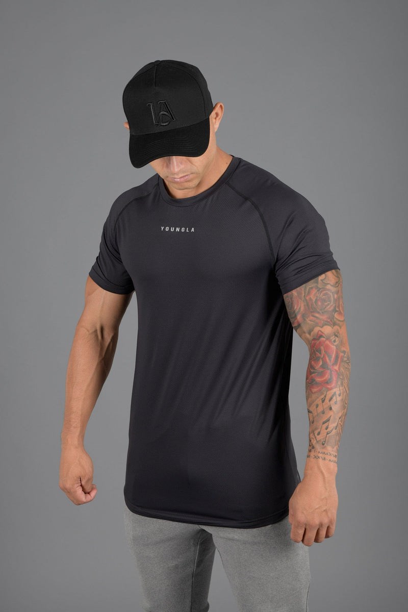 YoungLA 440 Performance Line Krátké Sleeve Shirts Černé | RMIH70153