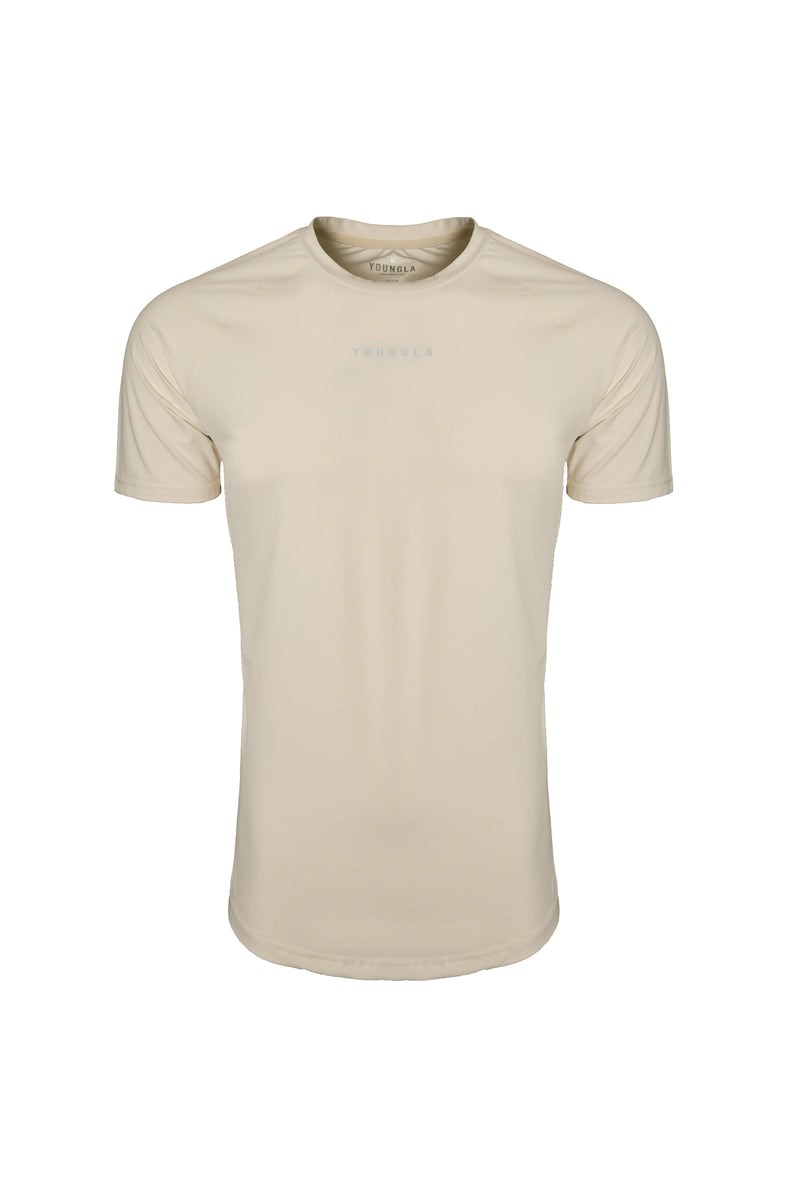 YoungLA 440 Performance Line Krátké Sleeve Shirts Off-White | YUMF92507