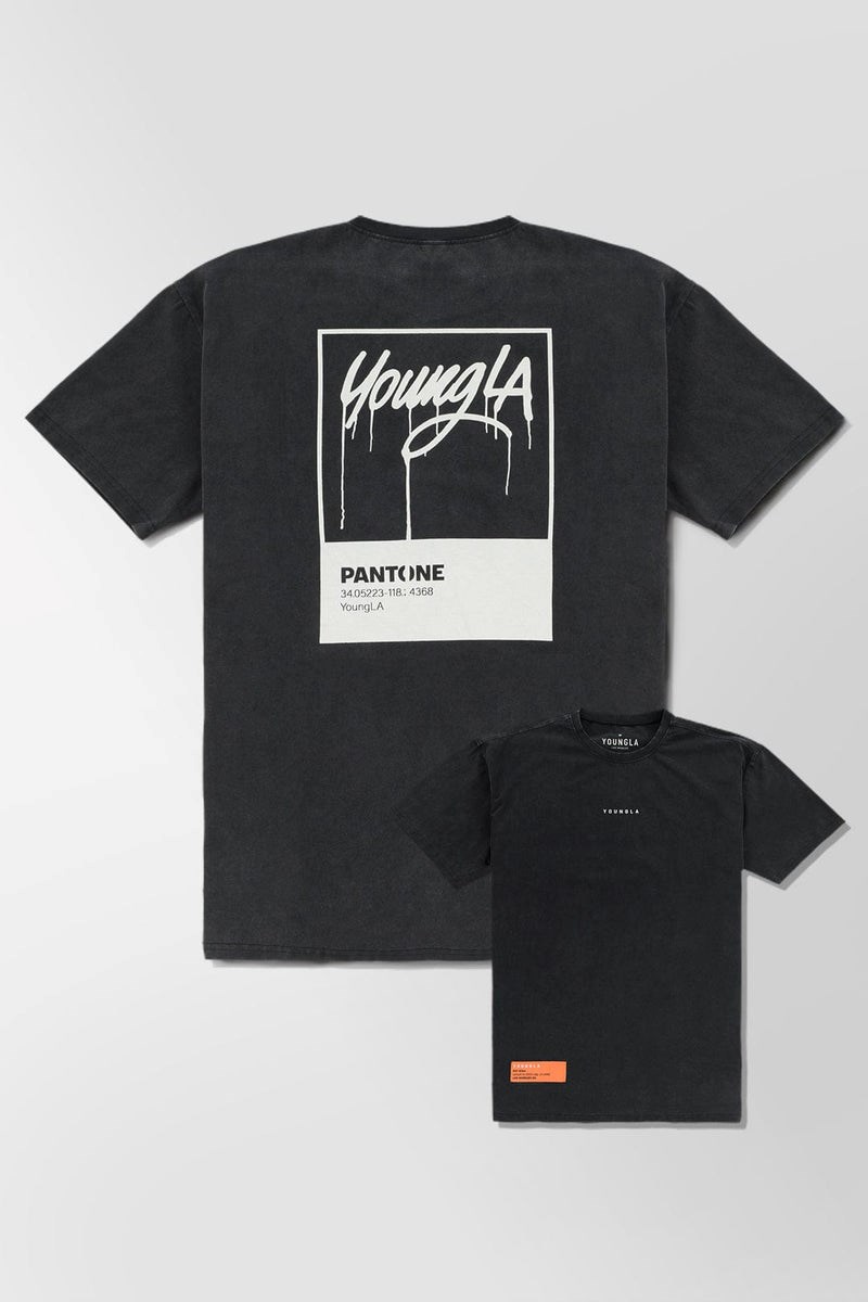 YoungLA 449 Washed Drip Tees Pantone Drip | TJUO78219