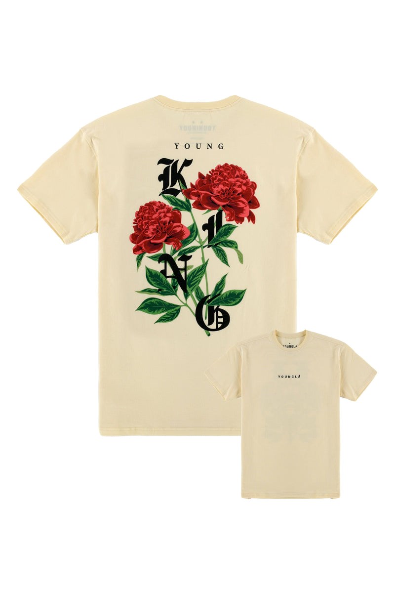 YoungLA 453 Young King Tees Off-White | RFAO12738