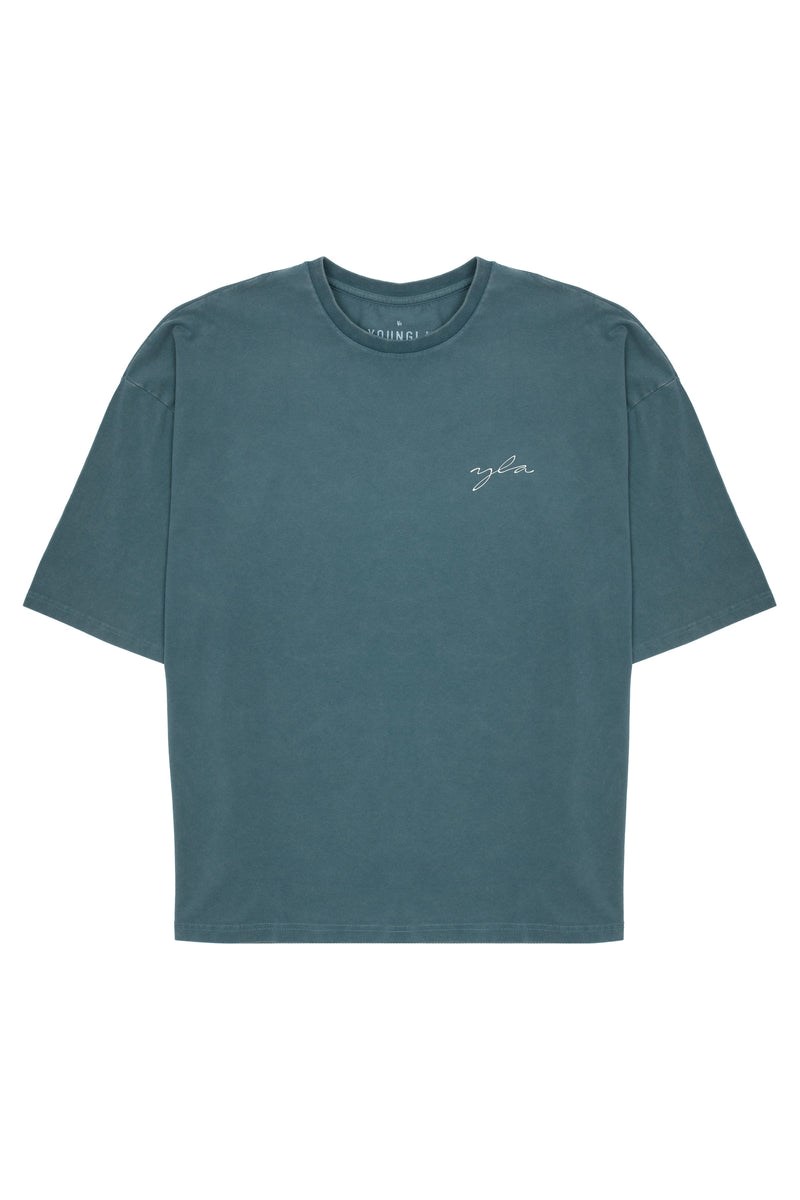 YoungLA 464 Skyline Super Sized Tees Blankyt Světle Modré | MVER32098