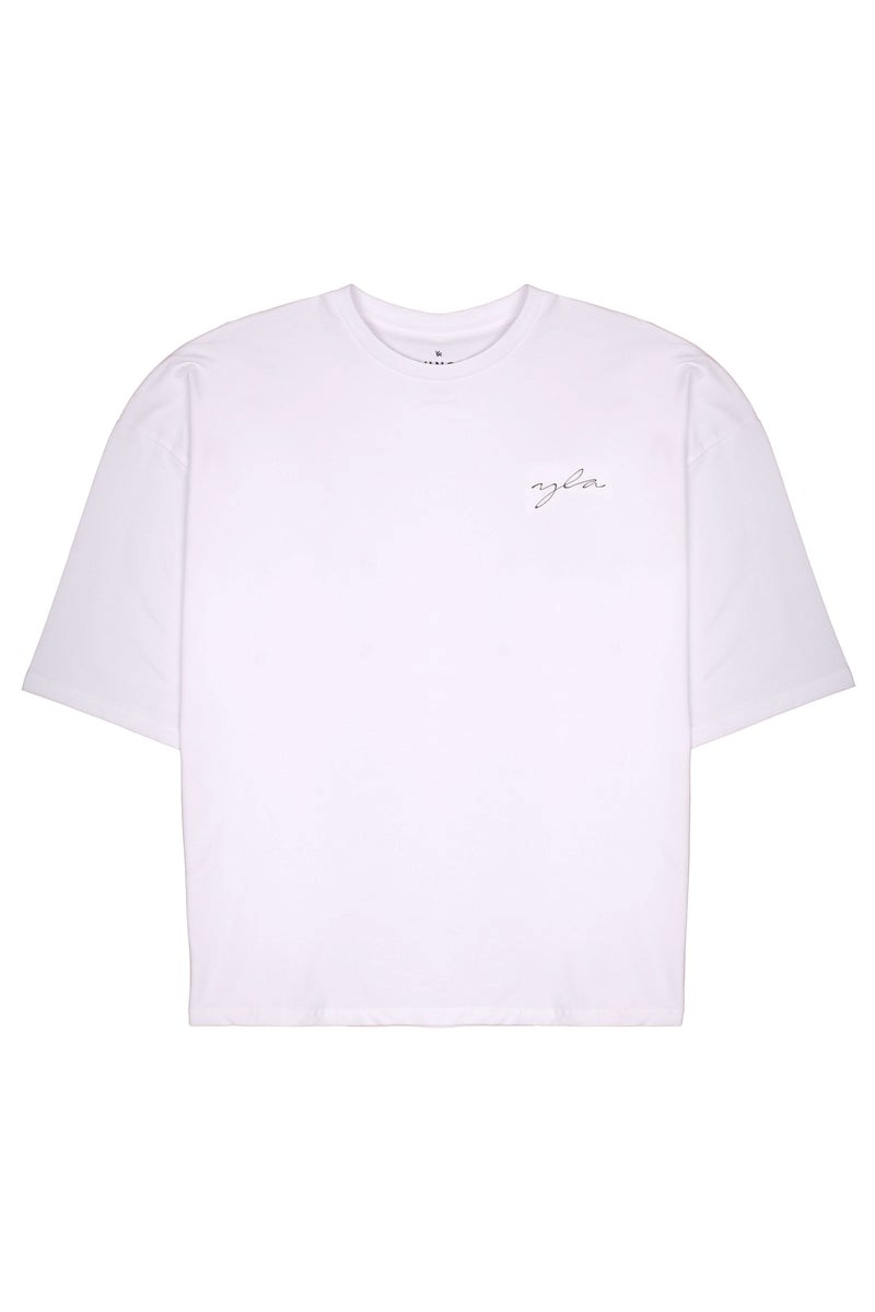 YoungLA 464 Skyline Super Sized Tees Bílé Blankyt Světle Modré | UQMA74610