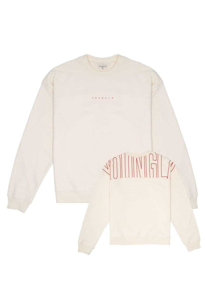 YoungLA 507 Got Yo Back Crewnecks Off-White | CSJB32748