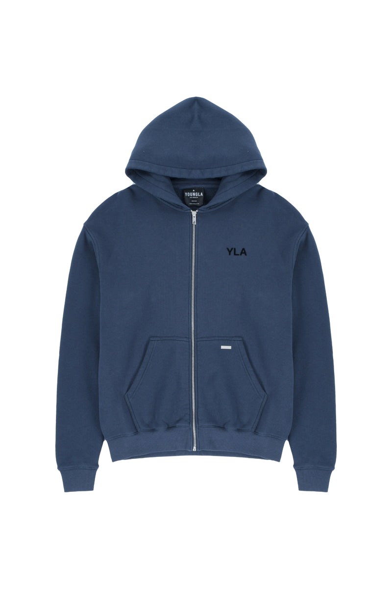 YoungLA 515 Monarch Zip-up Hoodie Tmavě Blankyt Blankyt Světle Modré | HBIP72085