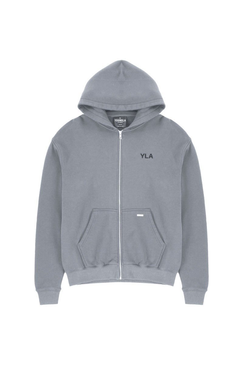 YoungLA 515 Monarch Zip-up Hoodie Šedé Blankyt Světle Modré | SYDZ73921