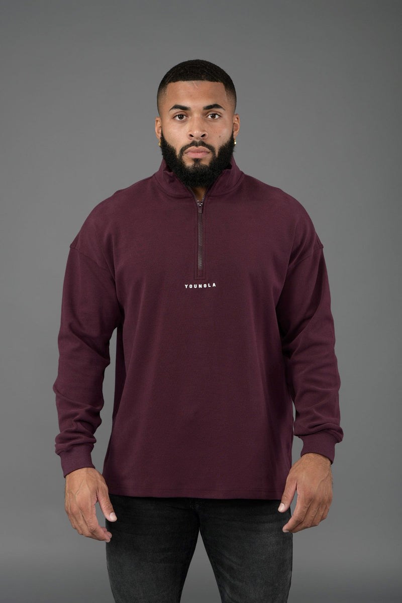 YoungLA 545 Cloud Quarter Zip Plum | AKMF15043