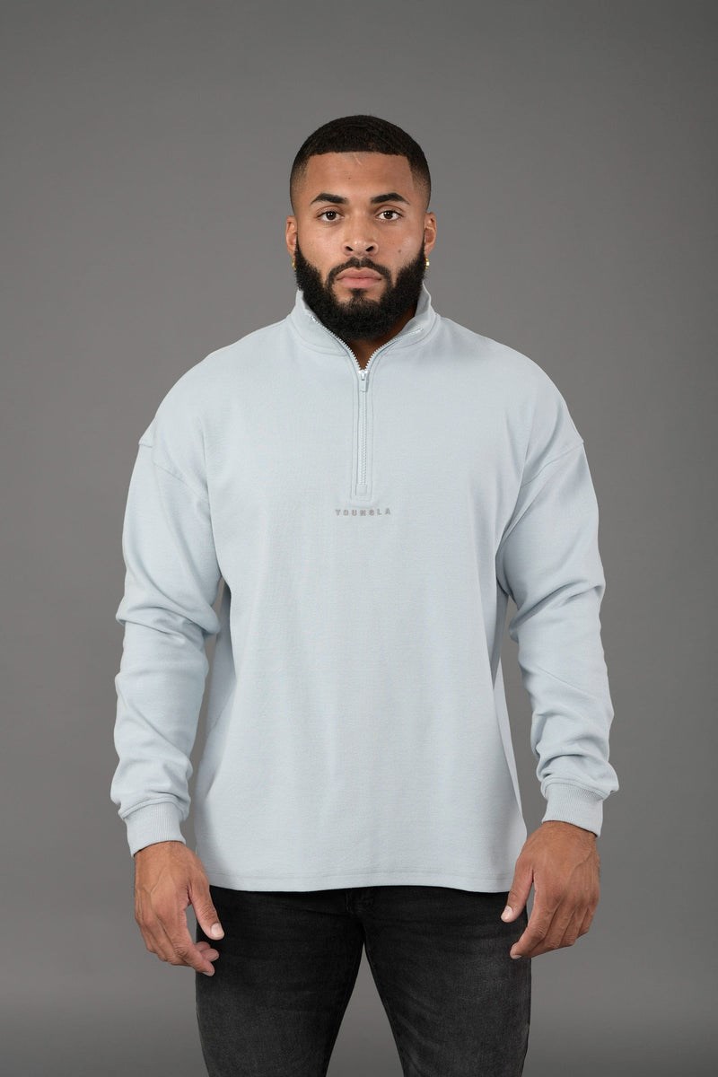 YoungLA 545 Cloud Quarter Zip Světle Blankyt | SHOQ36175