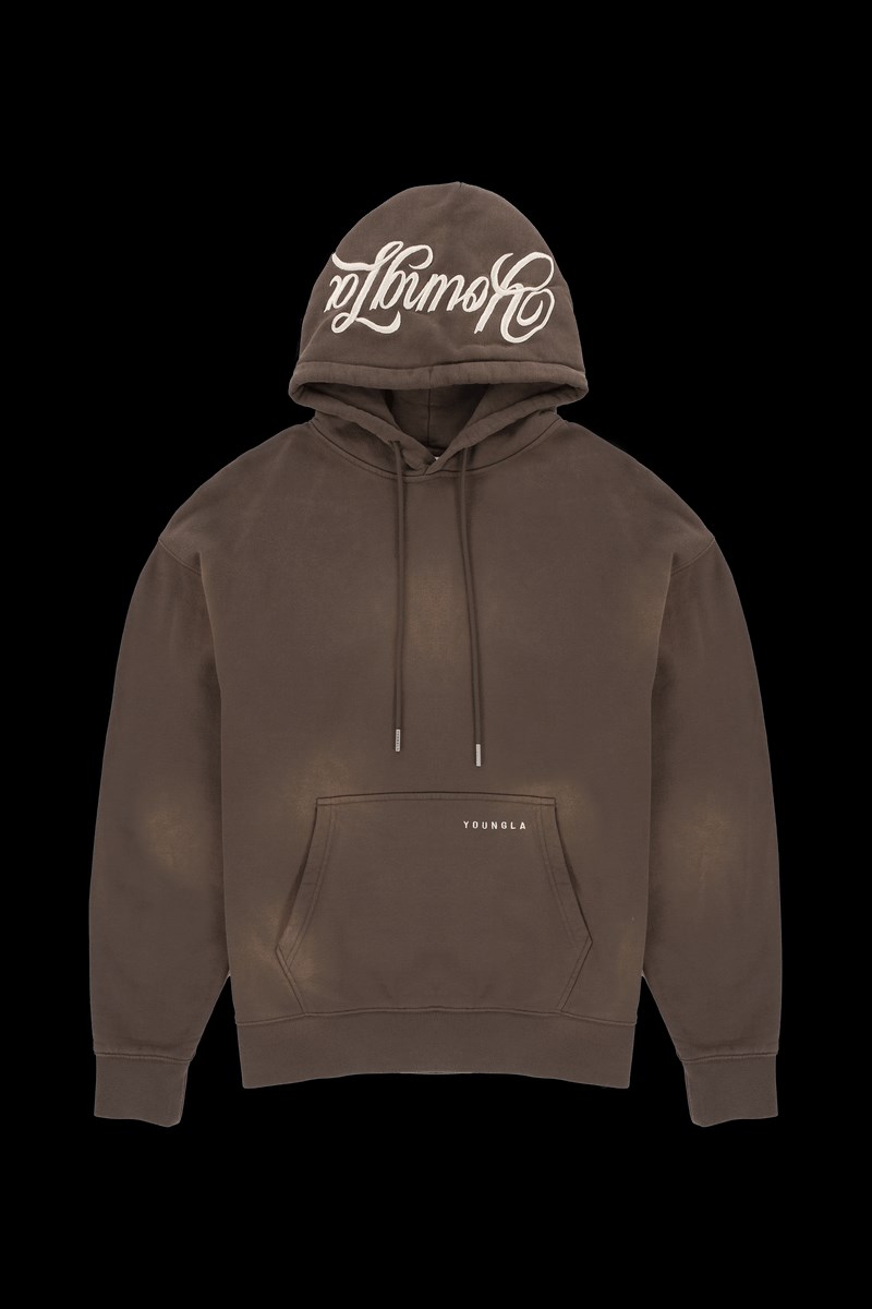 YoungLA 549 Phantom Hoodies Hnědé Blankyt Světle Modré | LBMC52479