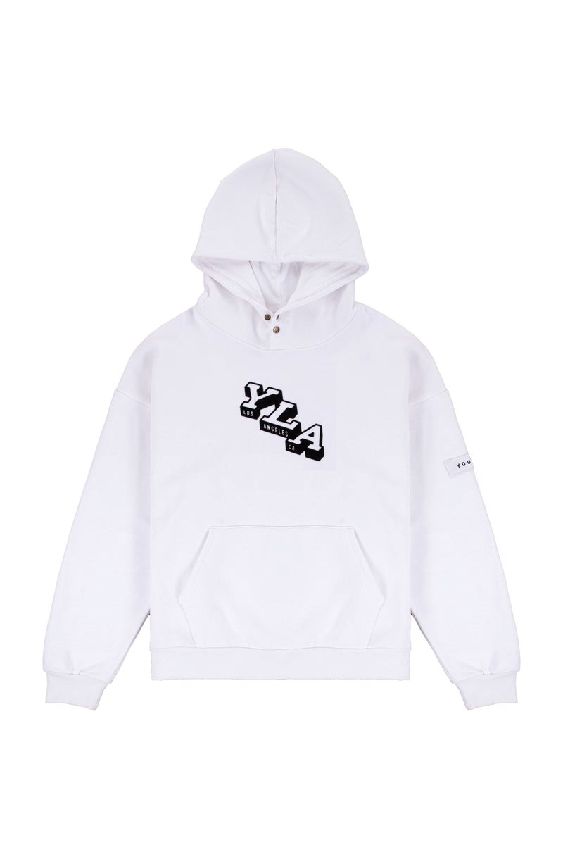 YoungLA 551 Campus Hoodies Bílé | YEIW29106