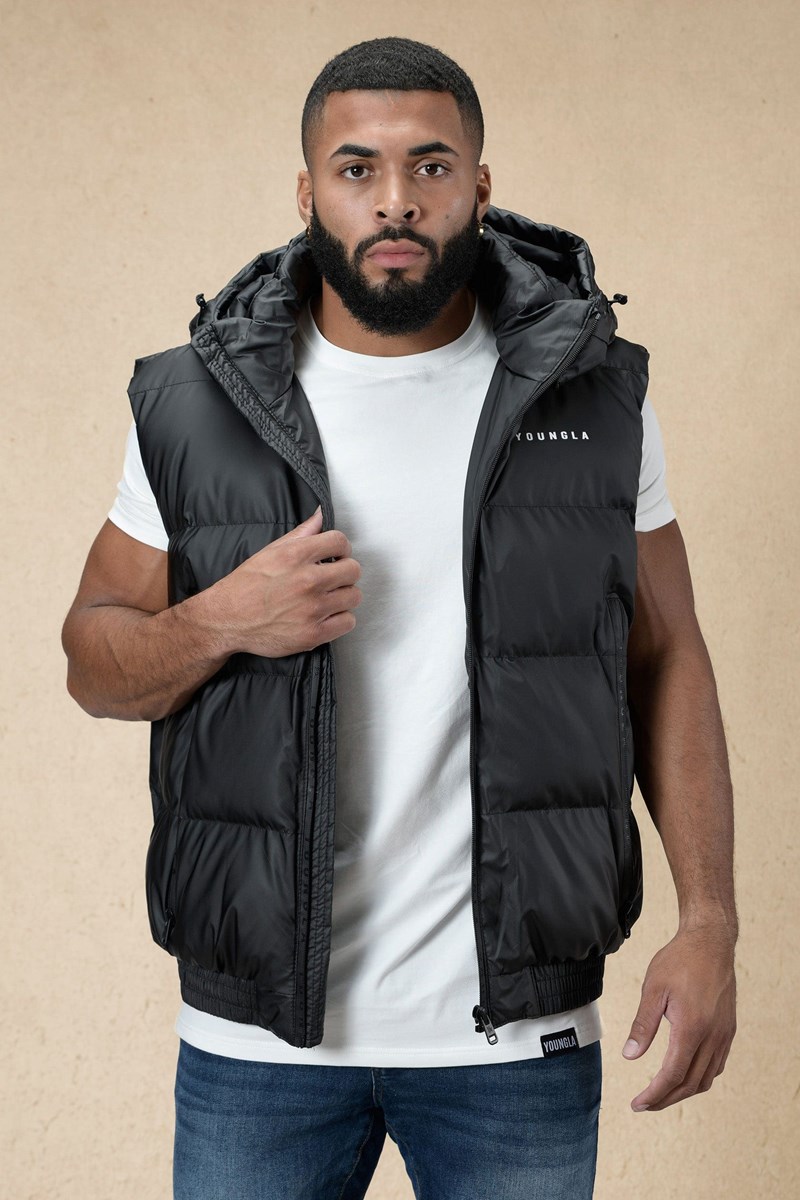 YoungLA 553 Brooklyn Puffer Vest Černé | XHZQ29156