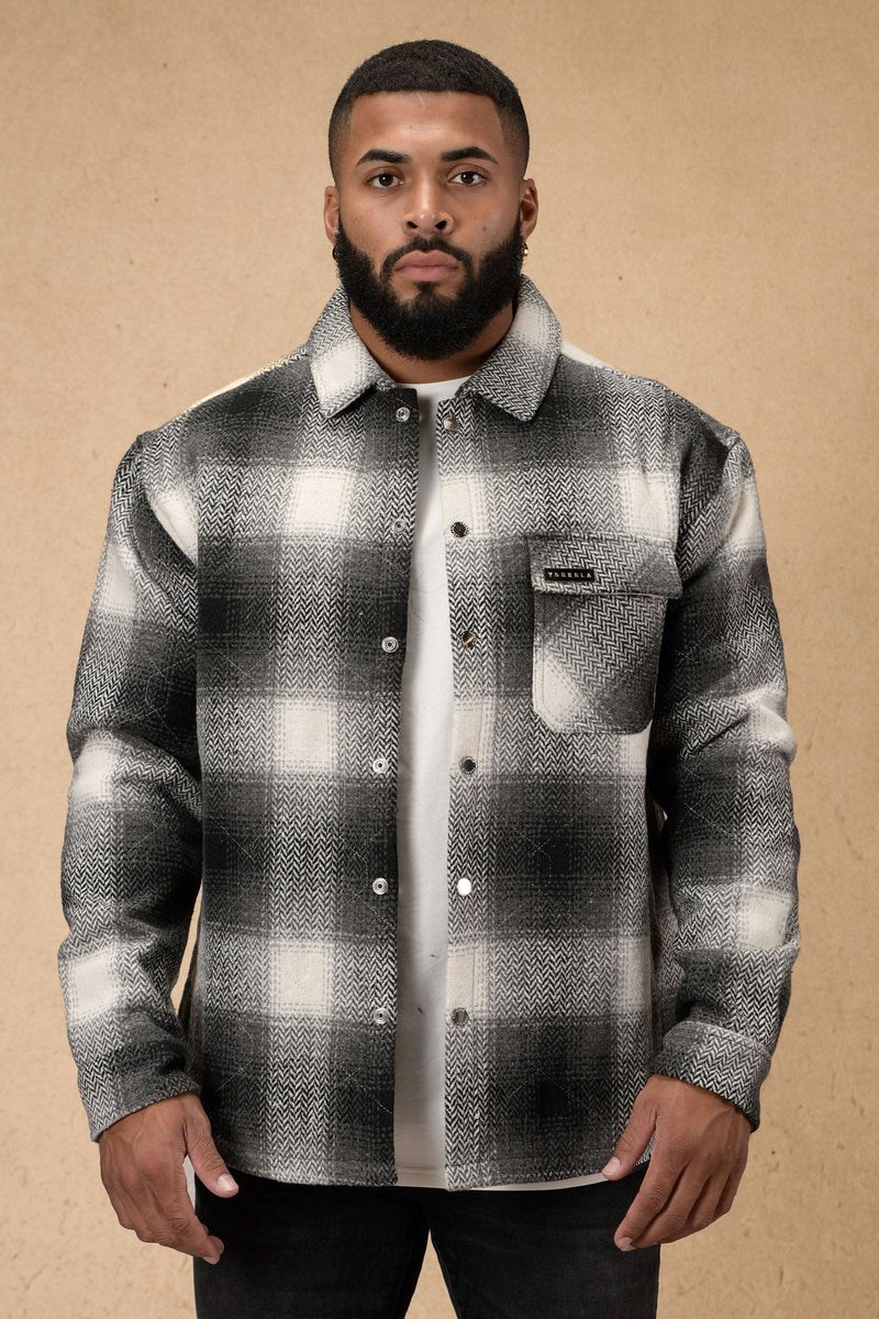 YoungLA 556 High Profile Flannel Jacket Černé | FGHR51904