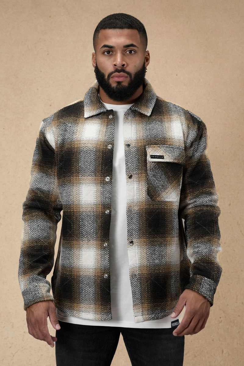 YoungLA 556 High Profile Flannel Jacket Oranžové | YTVE31059