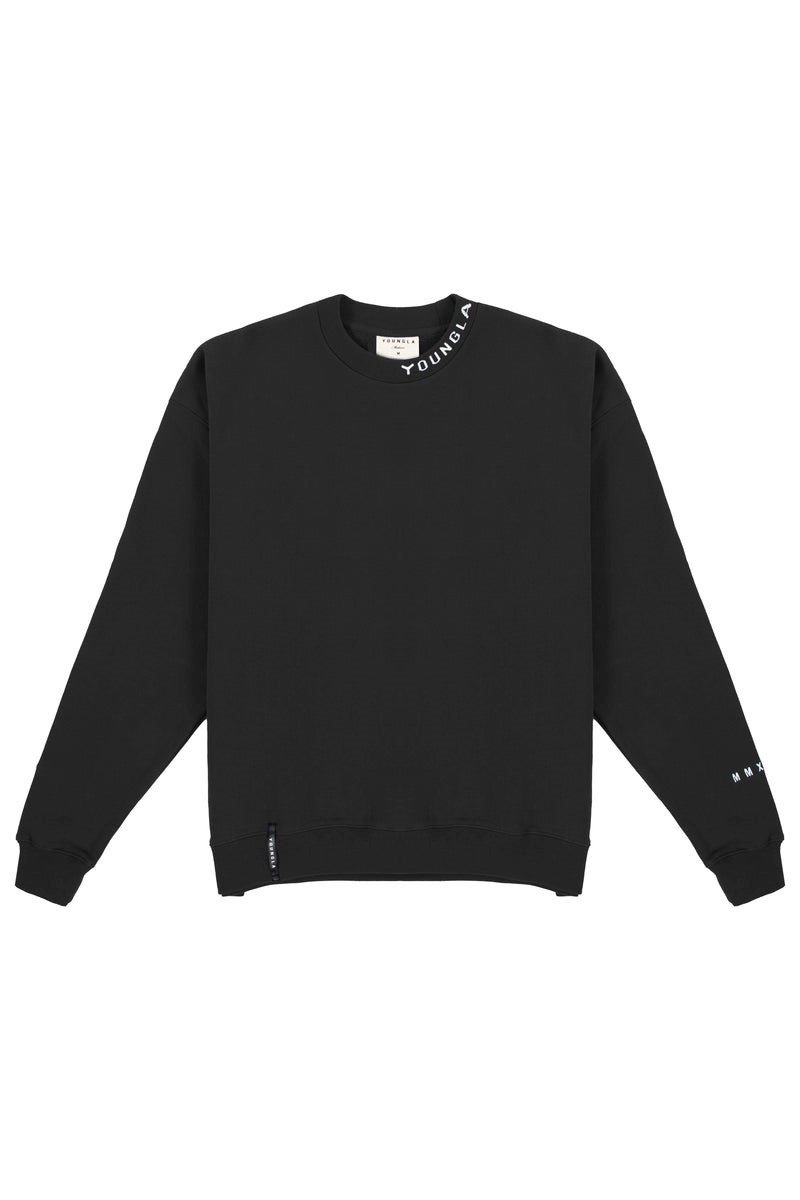 YoungLA 557 Trademark Crewnecks Černé | CQUM72160