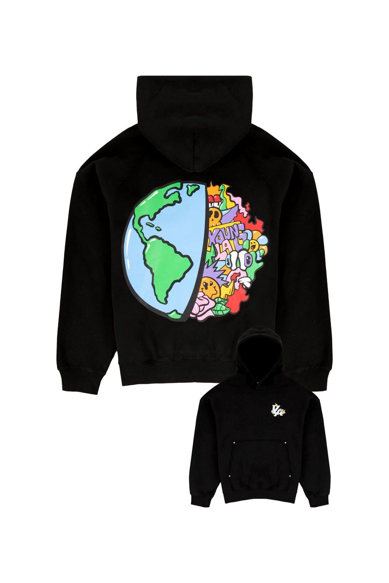 YoungLA 559 Global Meltdown hoodies Černé | CZAQ60915