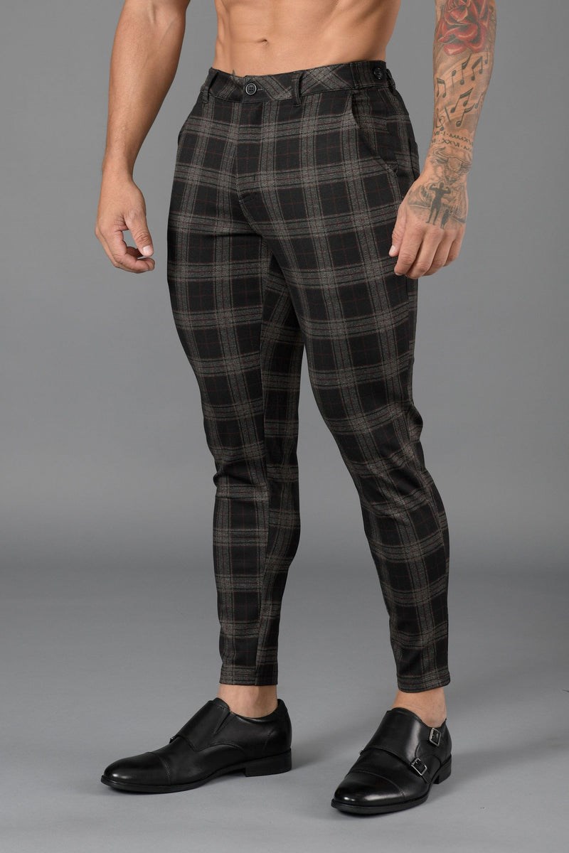 YoungLA 615 New Šaty Pants Black/Brown | XDNA51908