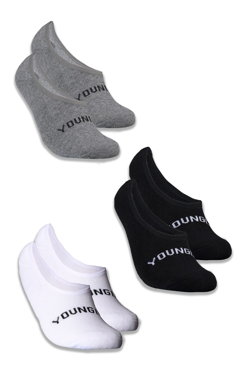 YoungLA 711 No Show Socks 3-Pack Viacfarebný | IQWX95431