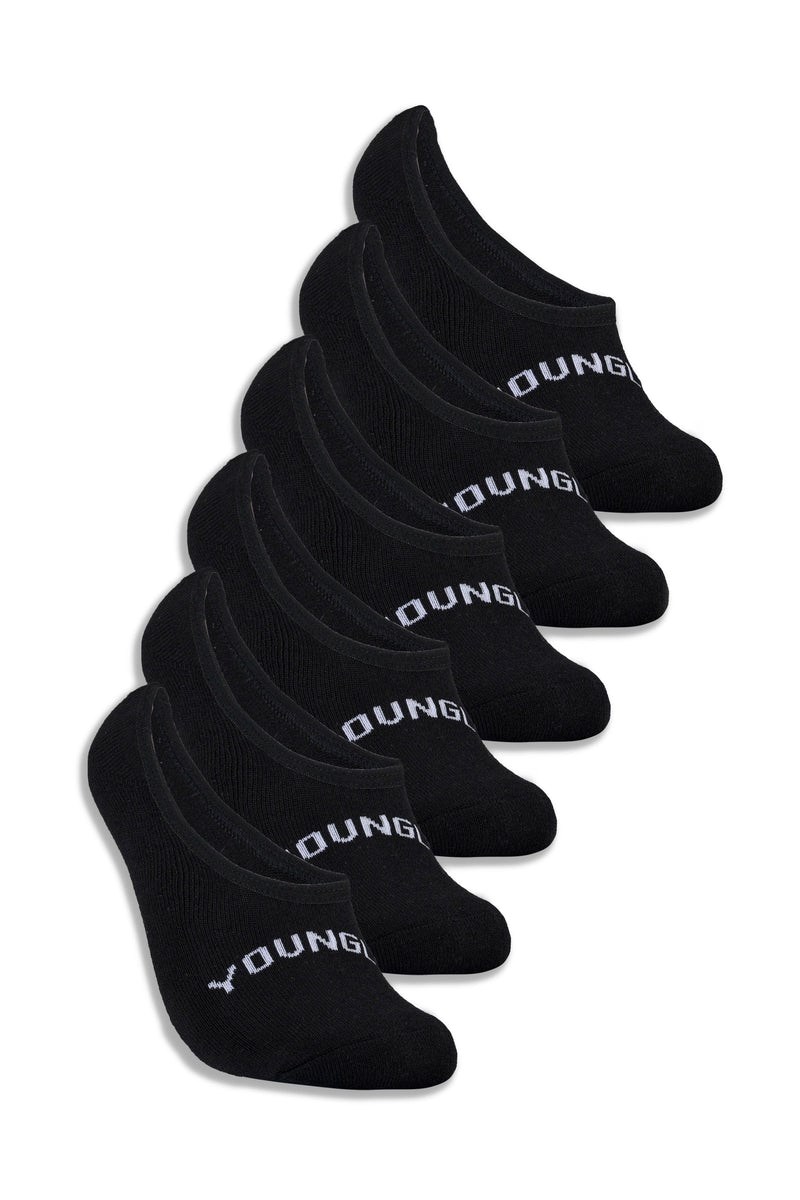 YoungLA 711 No Show Socks 3-Pack Černé | JKQL02836