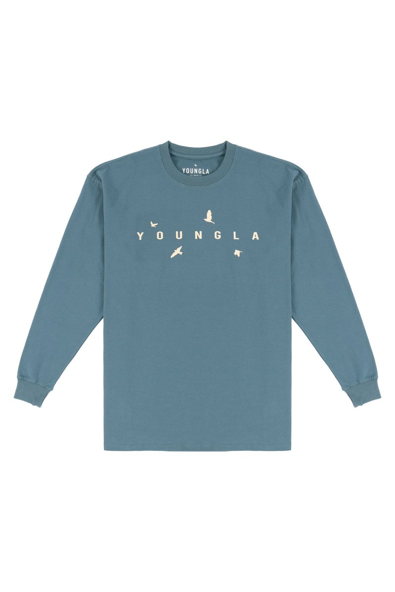 YoungLA 811 Liberty Long Sleeves Teal | SYMU67354