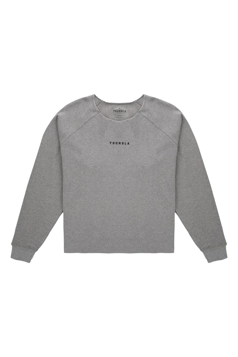 YoungLA 815 Raw Neck Cloud Longsleeves Šedé | UFQV08197