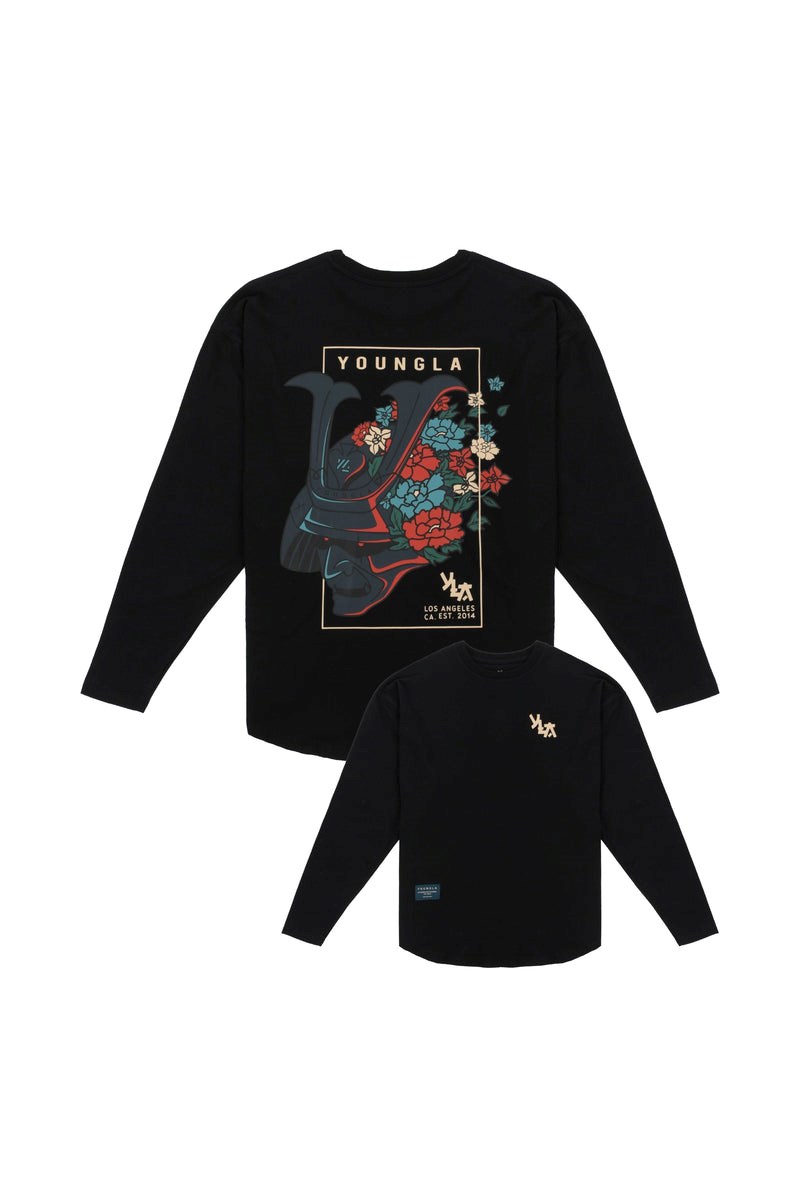 YoungLA 822 Bushido Longsleeves Černé | OSEN81950