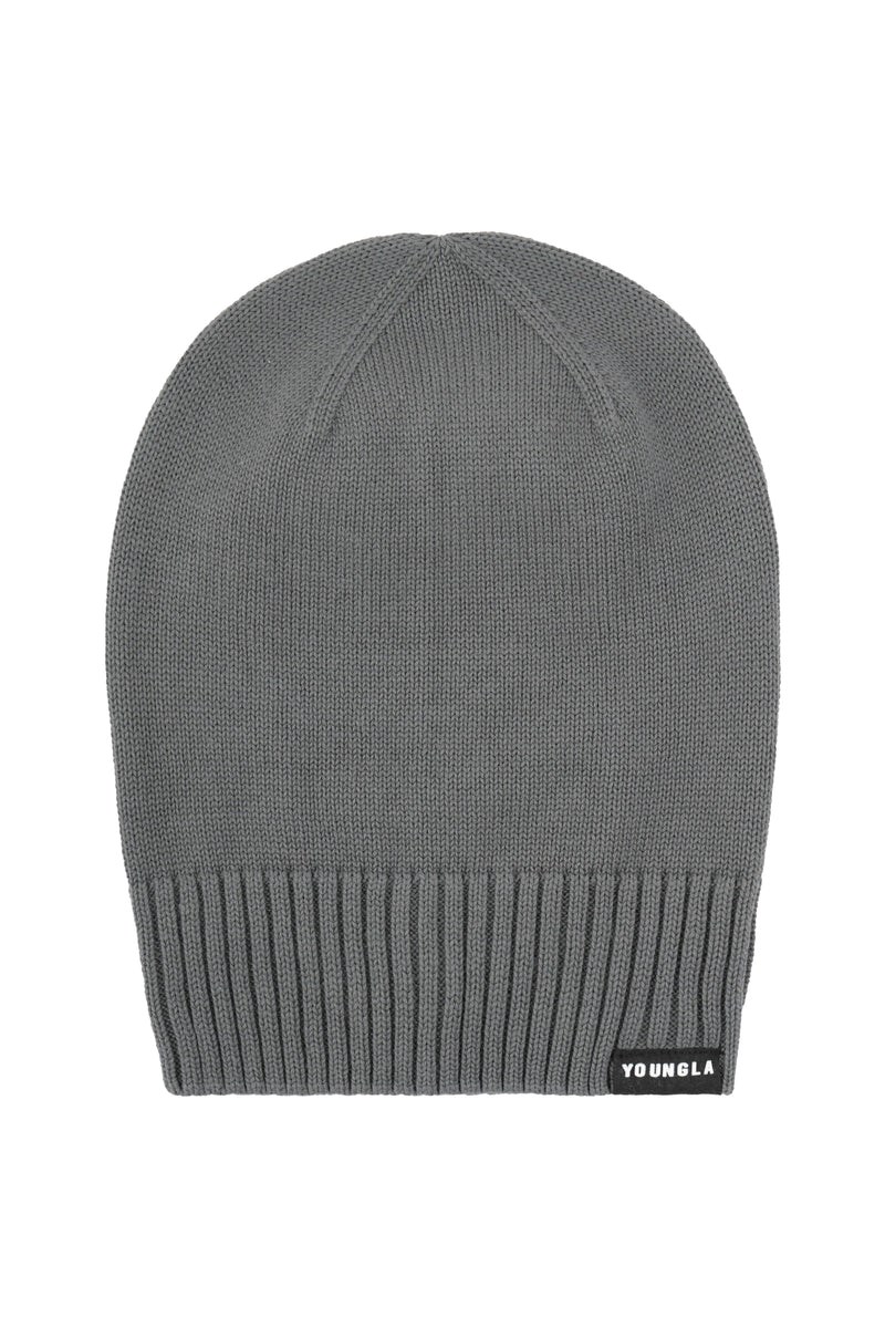 YoungLA 928 Essential Beanies Tmavě Šedé | KJVR03817