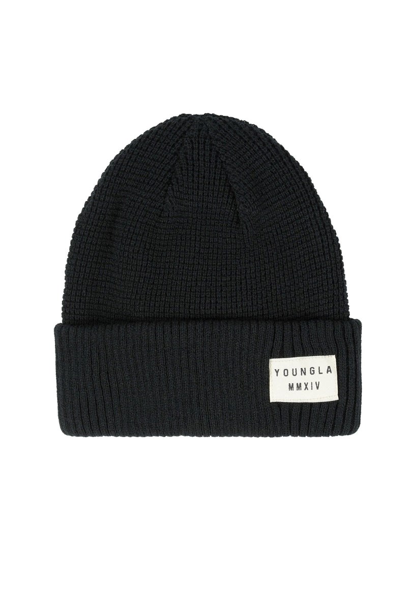 YoungLA 929 Cuffed Beanies Černé | DPUR73815