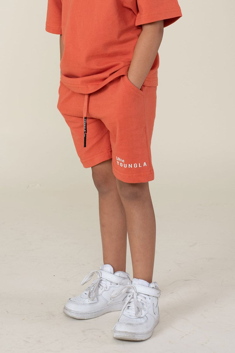 YoungLA L101 High-Density Logo Shorts Oranžové | KPWU97435